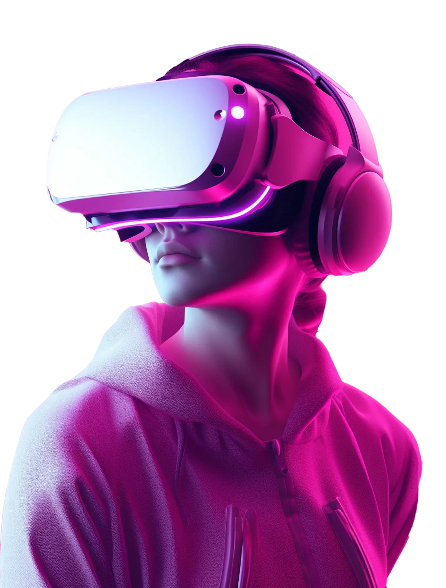 Girl with VR set